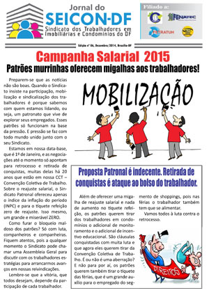 Jornal SEICON-DF 12/2014