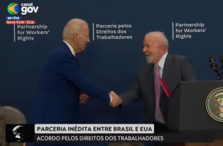 Não há democracia sem sindicato forte, diz Lula em encontro com Biden